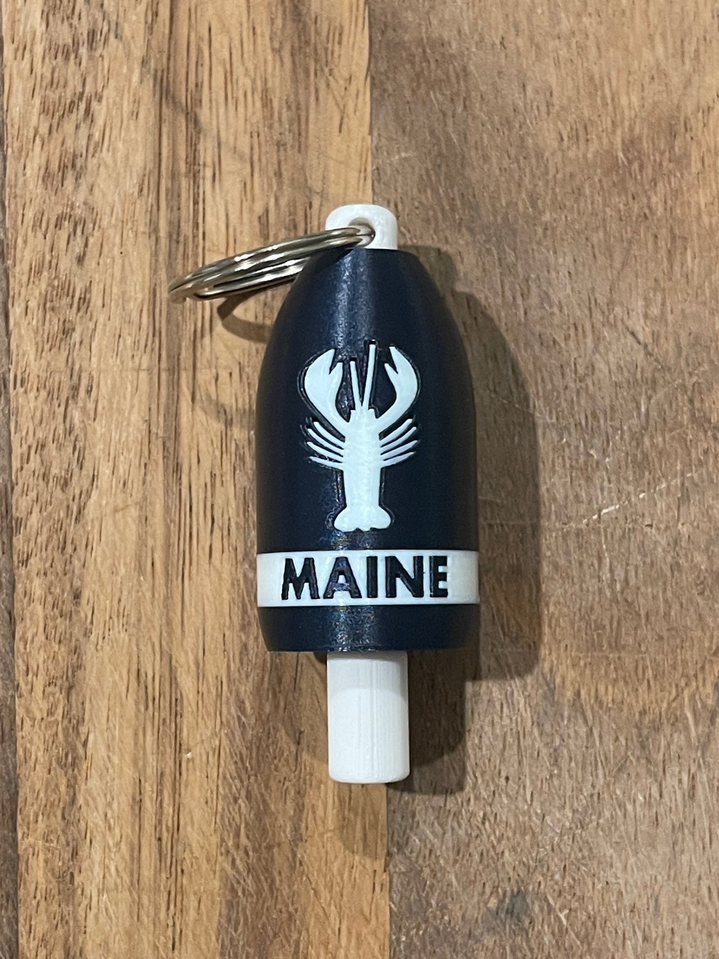 Navy White Classic Lobster Keychain Buoy (NWL)