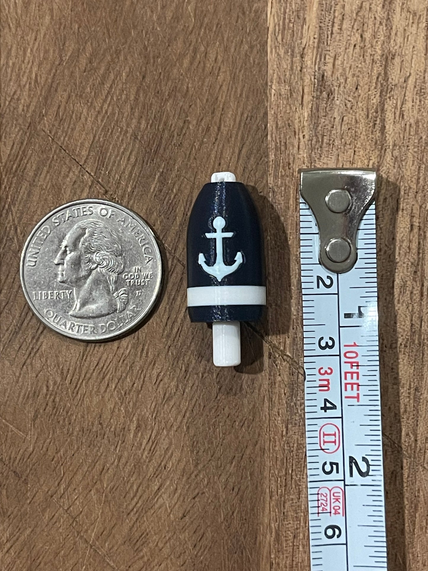 Navy White Anchor Lobster Buoy Earrings (NWA)