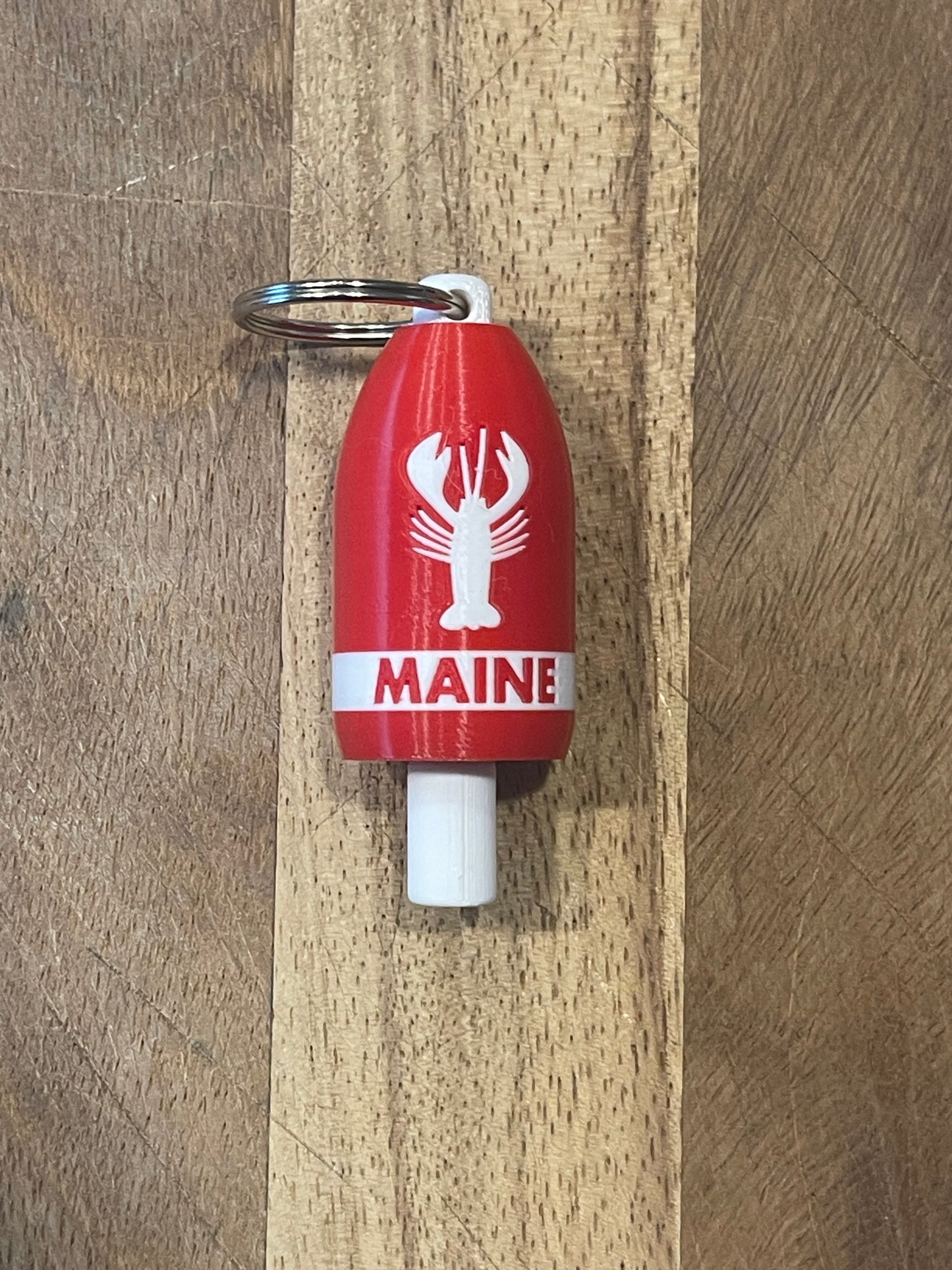Red White Classic Lobster Keychain Buoy (RWL)
