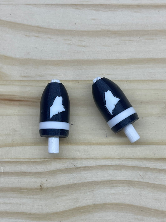 Navy White Maine Lobster Buoy Earrings (NWME)