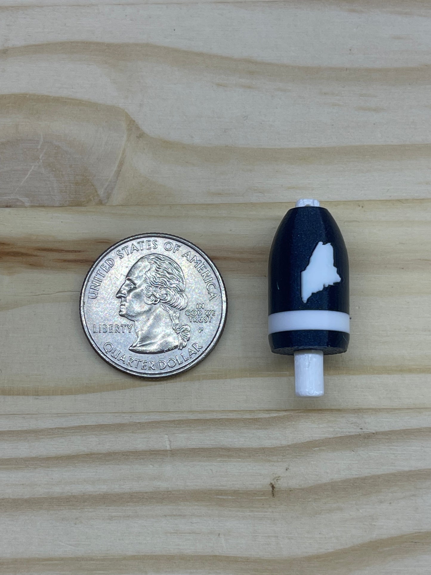 Navy White Maine Lobster Buoy Earrings (NWME)