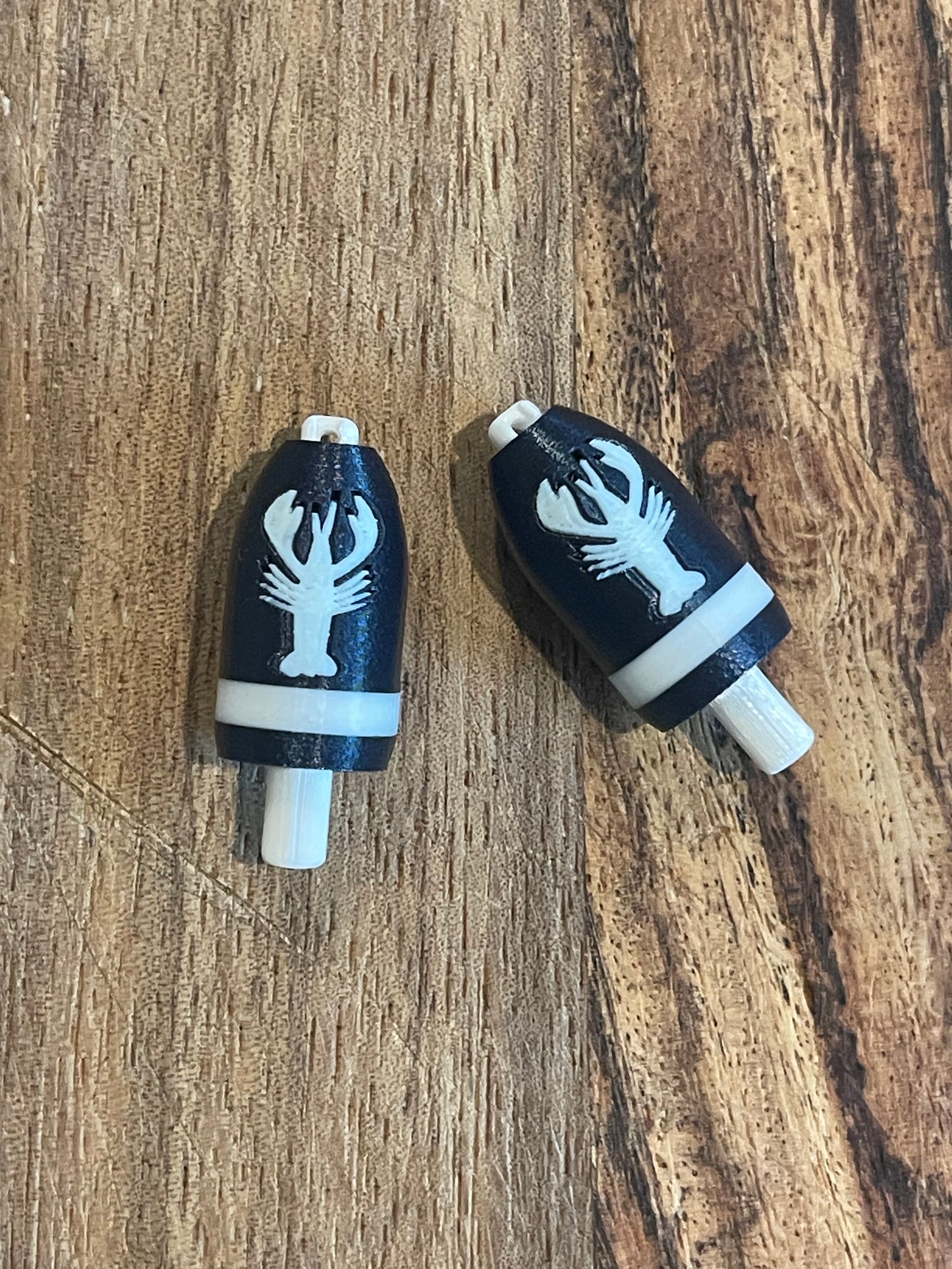 Navy White Lobster Buoy Earrings (NWL)