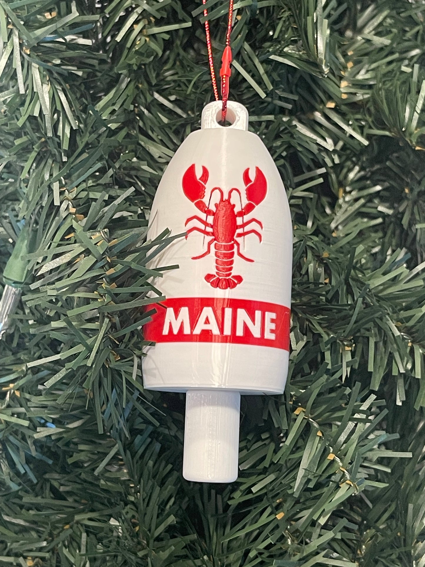 Maine Lobster Buoy Christmas Ornament