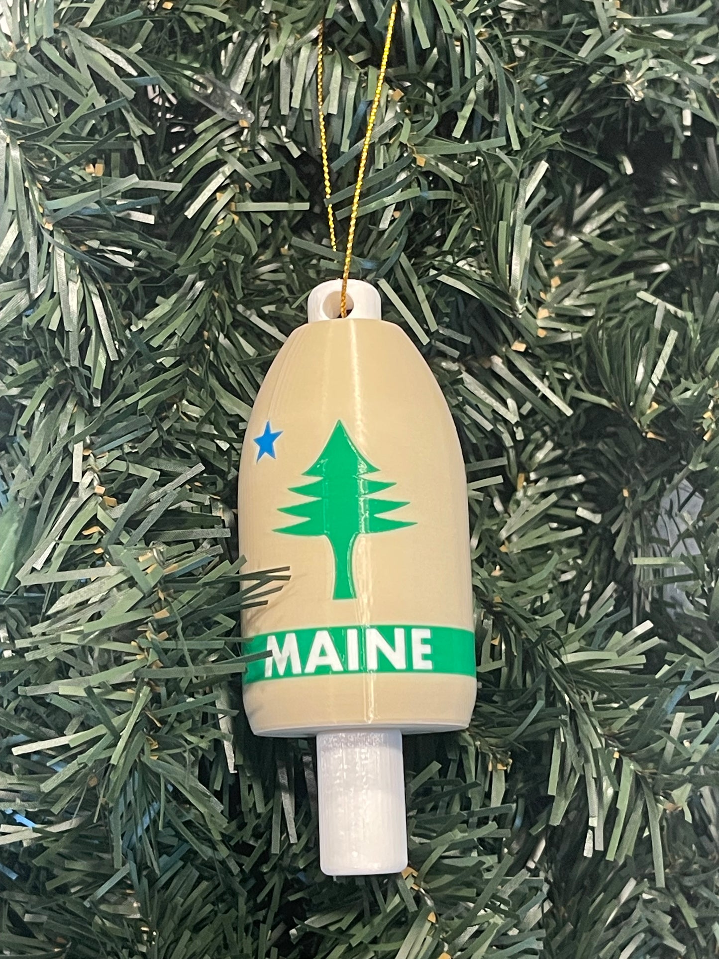 1901 Maine Flag Christmas Ornament