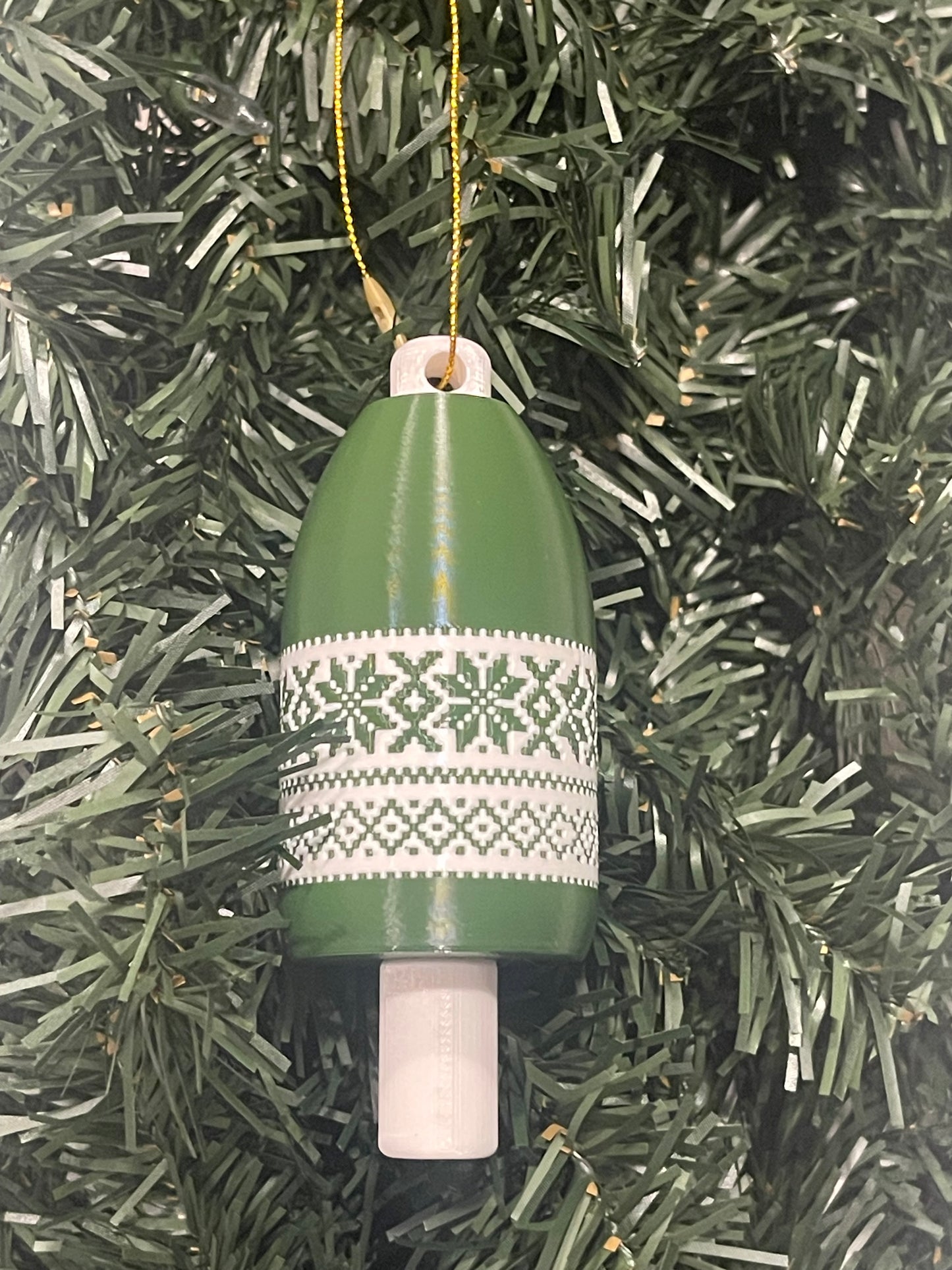 4-Pack Lobster Buoy Christmas Ornament Fair Isle Design