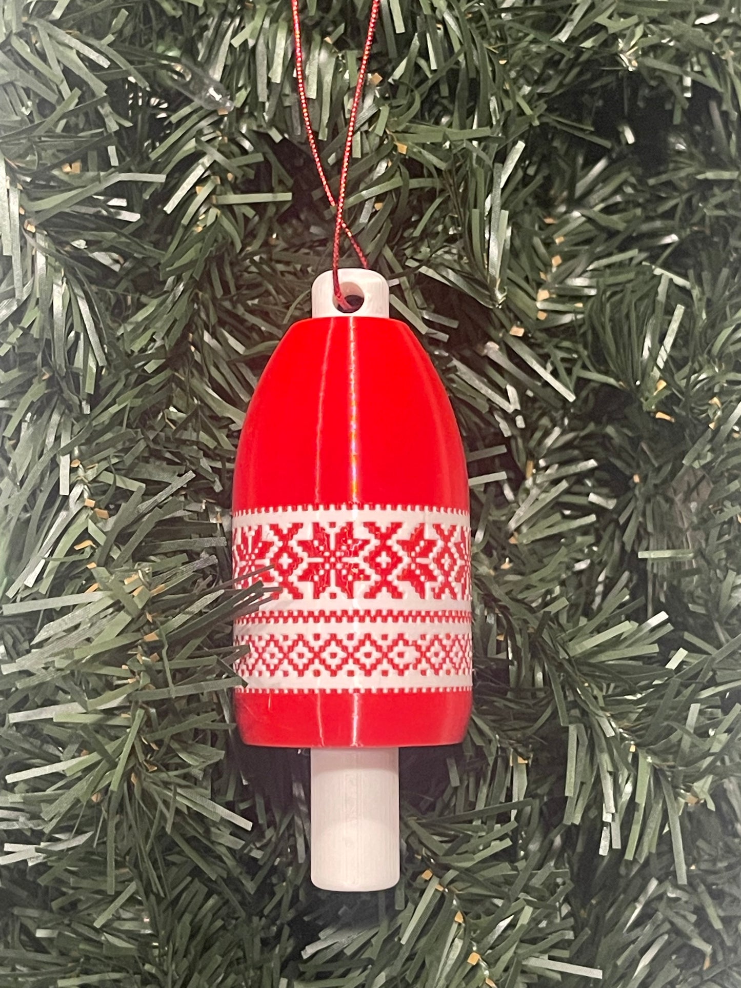 4-Pack Lobster Buoy Christmas Ornament Fair Isle Design