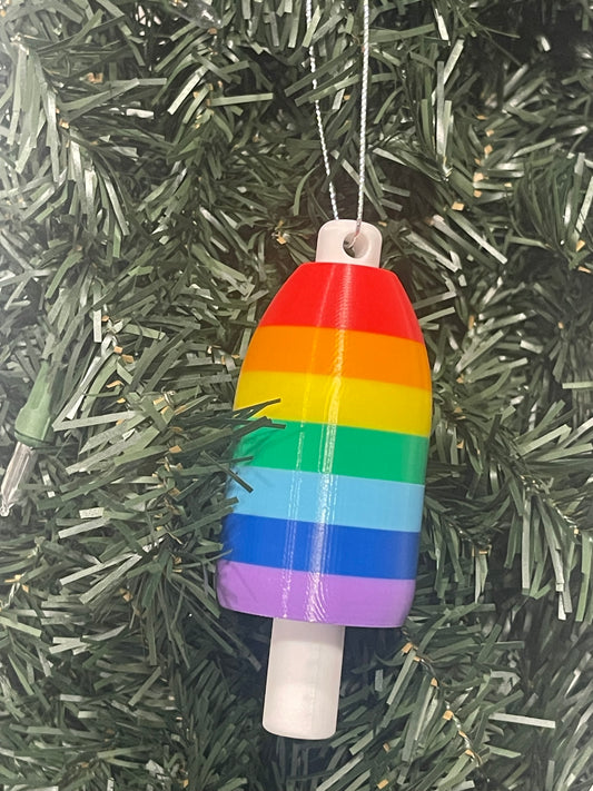 Rainbow Flag Lobster Buoy Ornament
