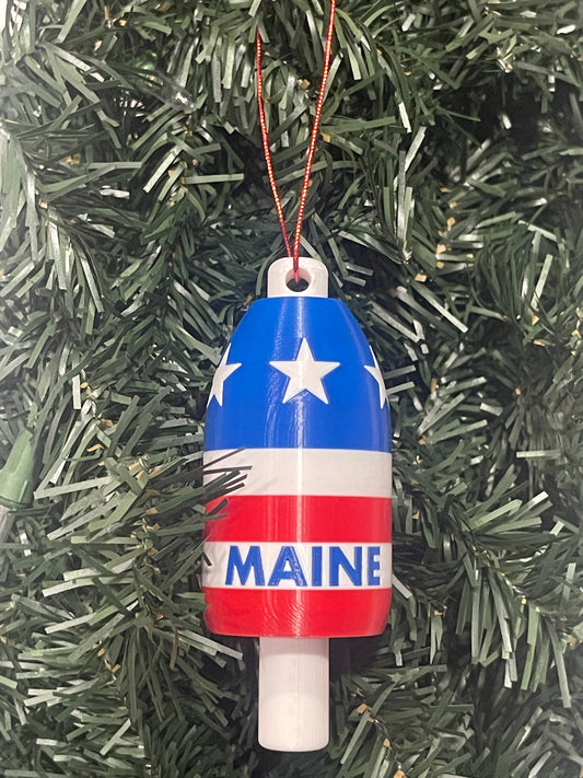 USA Lobster Buoy Christmas Ornament