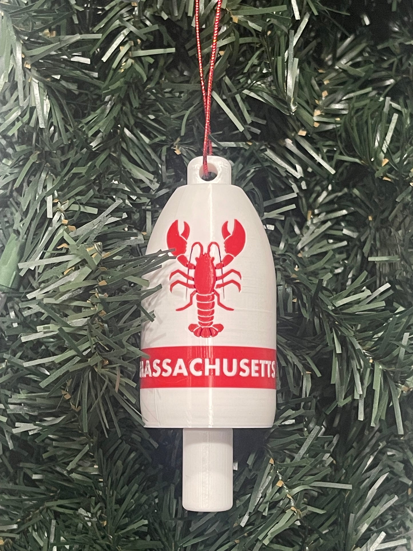 Mass Lobster Buoy Christmas Ornament