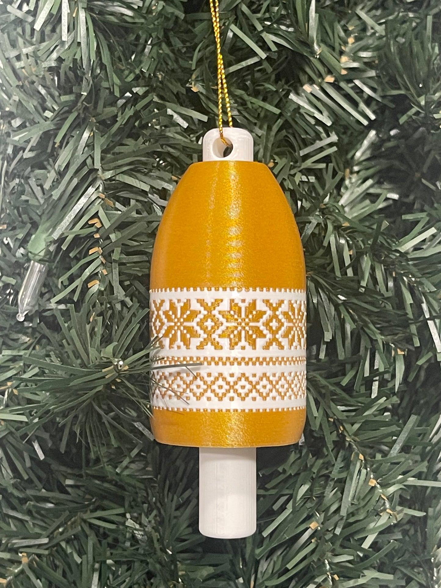 4-Pack Lobster Buoy Christmas Ornament Fair Isle Design